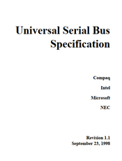 《Universal Serial Bus Specification 1.1》 部分学习